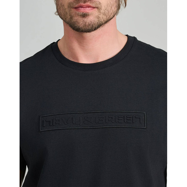 Product NAVY&GREEN V-NECK T-SHIRT base image