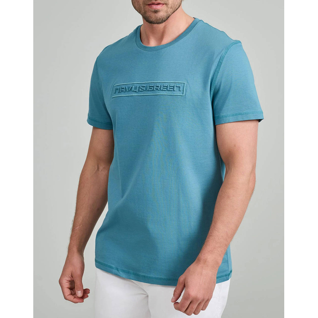 Product NAVY&GREEN V-NECK T-SHIRT base image