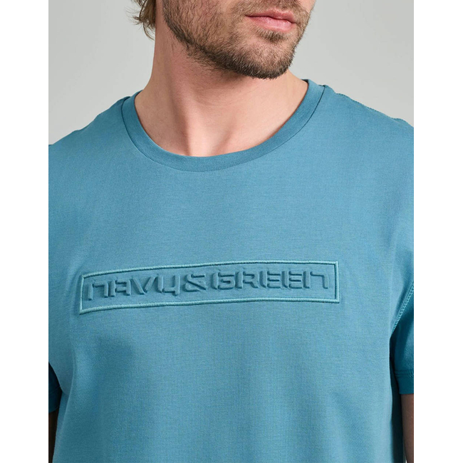 Product NAVY&GREEN V-NECK T-SHIRT base image