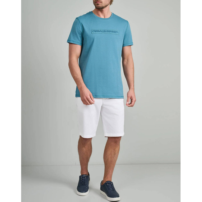 Product NAVY&GREEN V-NECK T-SHIRT base image