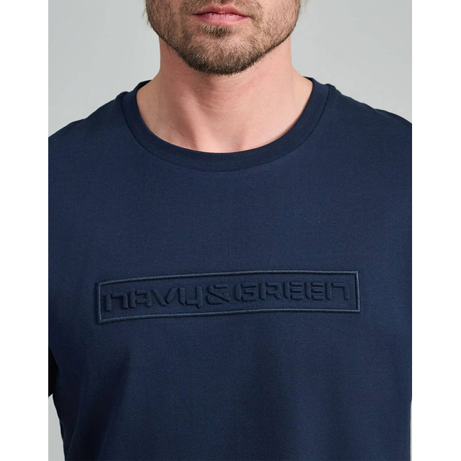 Product NAVY&GREEN V-NECK T-SHIRT base image
