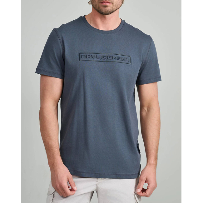Product NAVY&GREEN V-NECK T-SHIRT base image