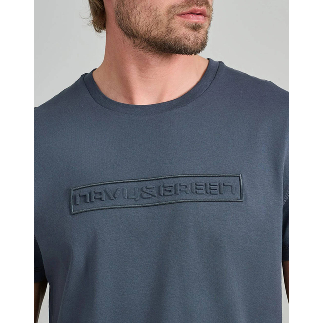 Product NAVY&GREEN V-NECK T-SHIRT base image