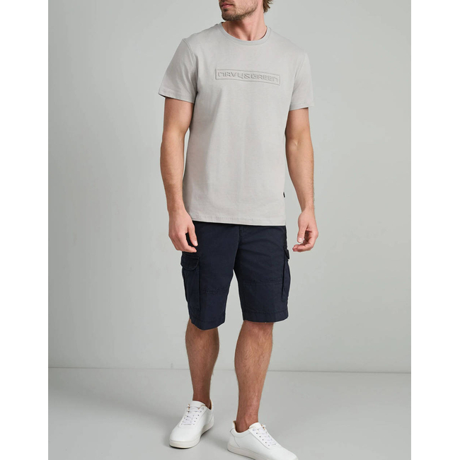 Product NAVY&GREEN V-NECK T-SHIRT base image