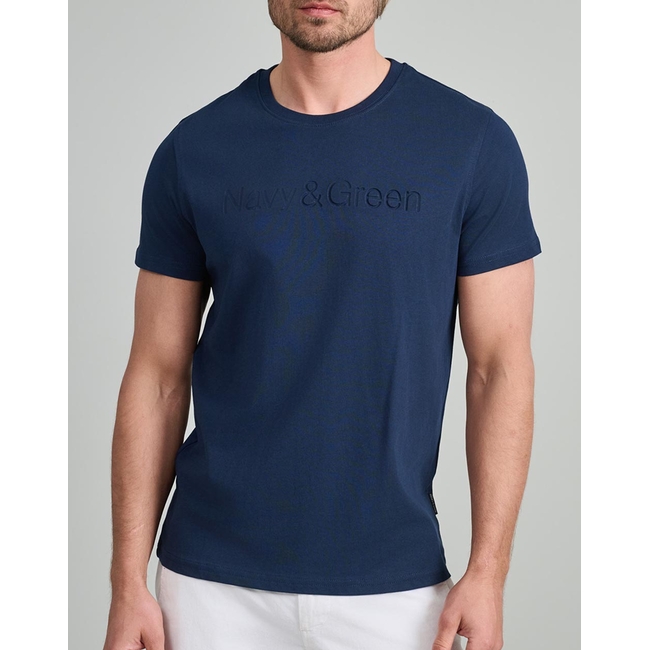 Product NAVY&GREEN V-NECK T-SHIRT base image