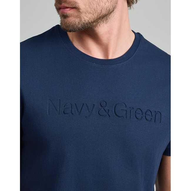 Product NAVY&GREEN V-NECK T-SHIRT base image