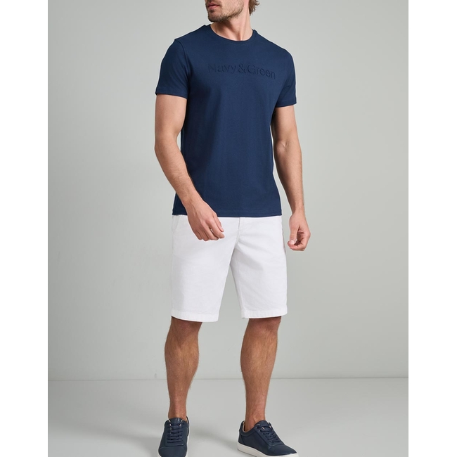 Product NAVY&GREEN V-NECK T-SHIRT base image