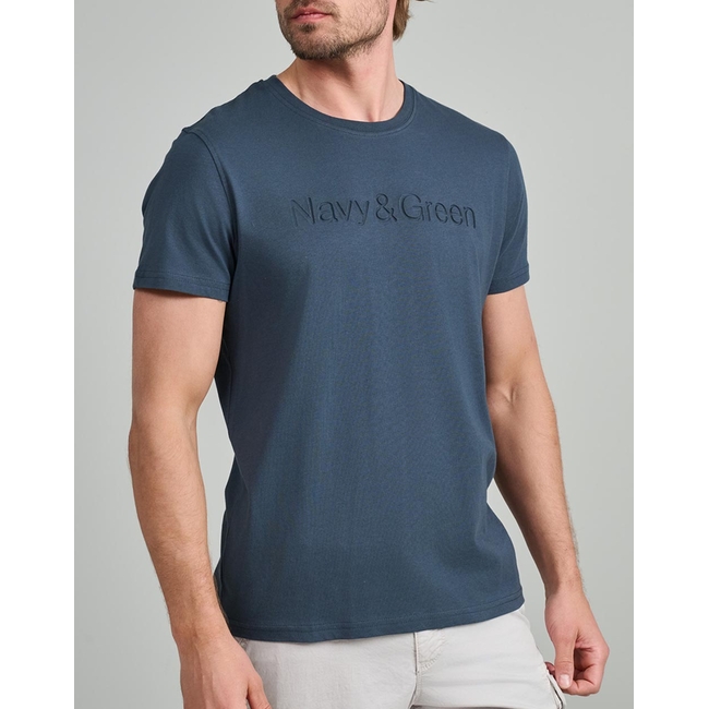 Product NAVY&GREEN V-NECK T-SHIRT base image