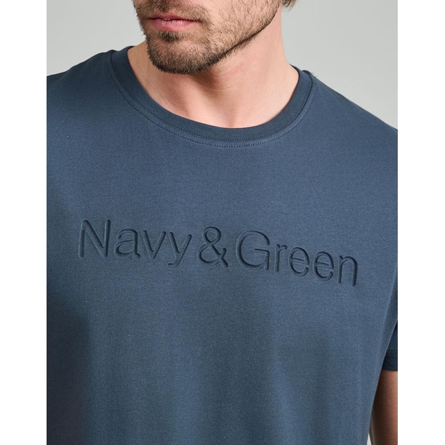 Product NAVY&GREEN V-NECK T-SHIRT base image