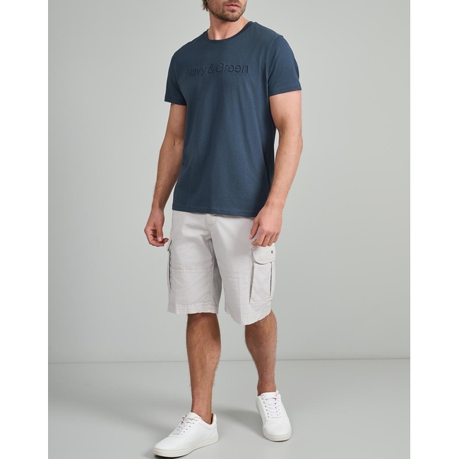 Product NAVY&GREEN V-NECK T-SHIRT base image