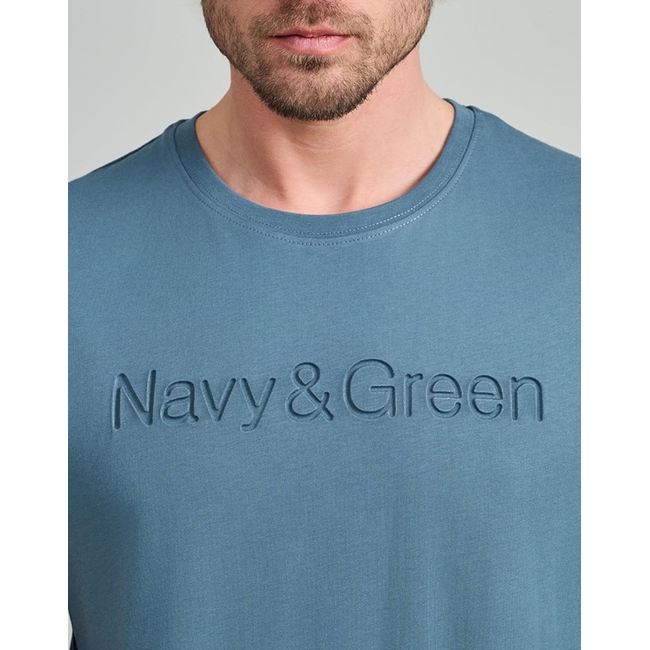 Product NAVY&GREEN V-NECK T-SHIRT base image