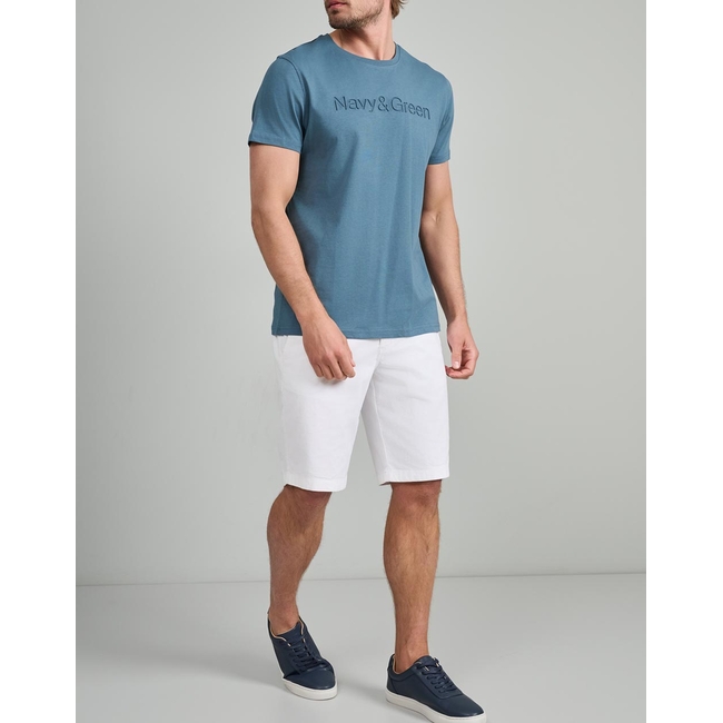 Product NAVY&GREEN V-NECK T-SHIRT base image
