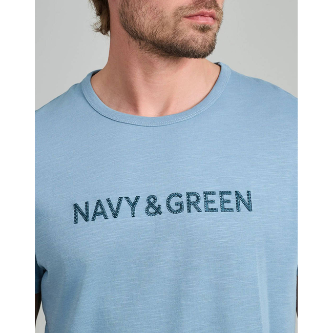 Product NAVY&GREEN V-NECK T-SHIRT base image