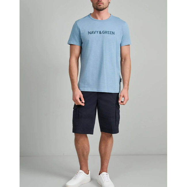 Product NAVY&GREEN V-NECK T-SHIRT base image