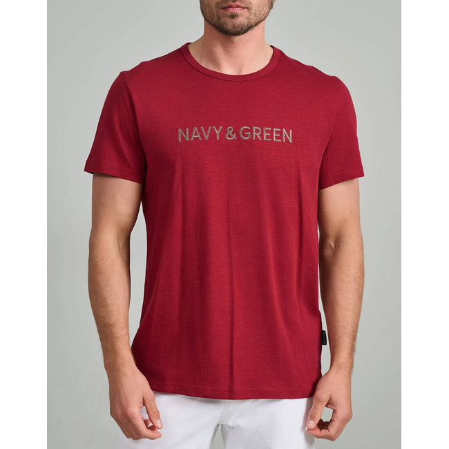 Product NAVY&GREEN V-NECK T-SHIRT base image