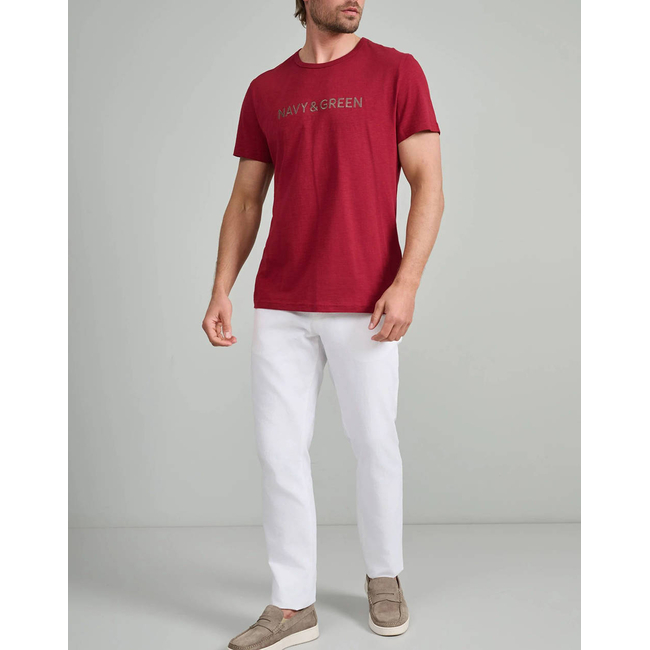 Product NAVY&GREEN V-NECK T-SHIRT base image