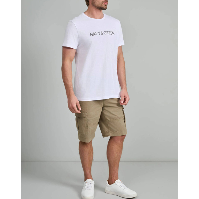 Product NAVY&GREEN V-NECK T-SHIRT base image