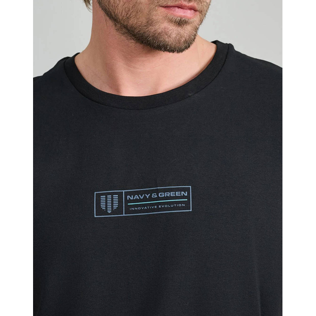 Product NAVY&GREEN V-NECK T-SHIRT base image