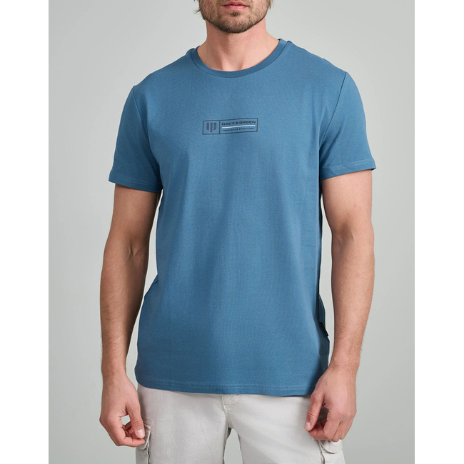 Product NAVY&GREEN V-NECK T-SHIRT base image