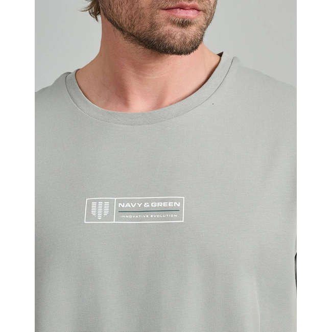Product NAVY&GREEN V-NECK T-SHIRT base image