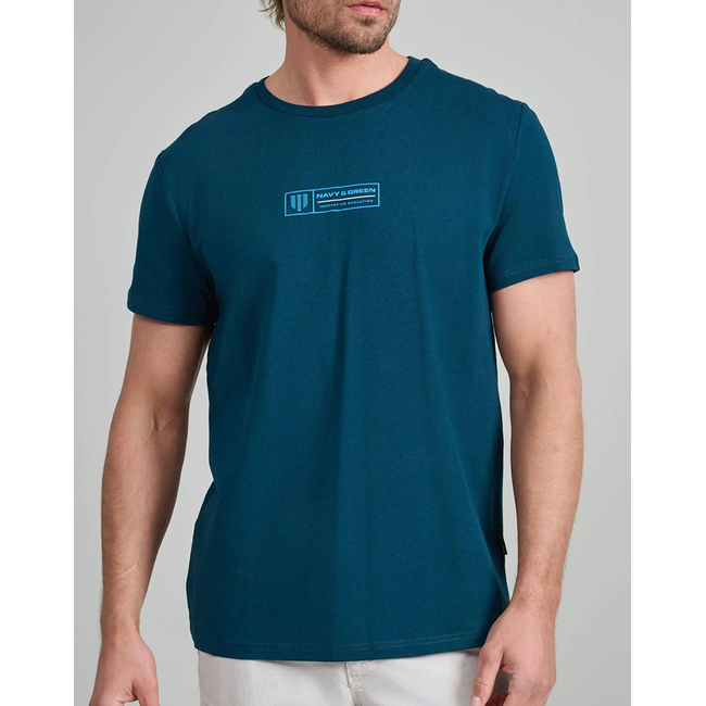 Product NAVY&GREEN V-NECK T-SHIRT base image