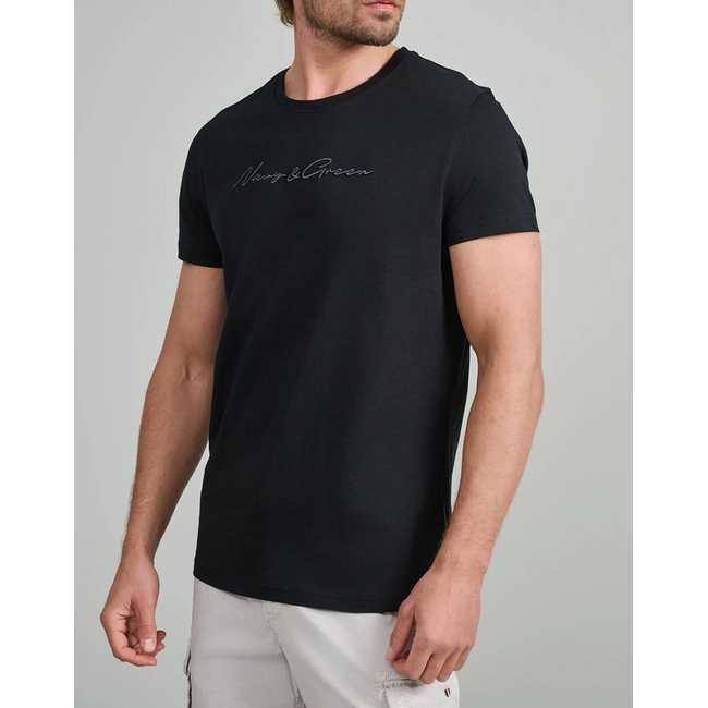 Product NAVY&GREEN V-NECK T-SHIRT base image