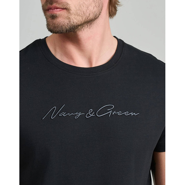 Product NAVY&GREEN V-NECK T-SHIRT base image