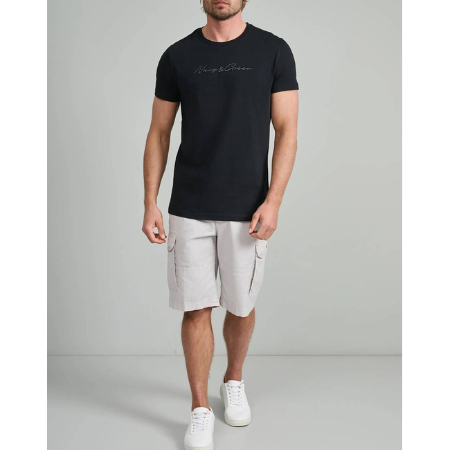 Product NAVY&GREEN V-NECK T-SHIRT base image