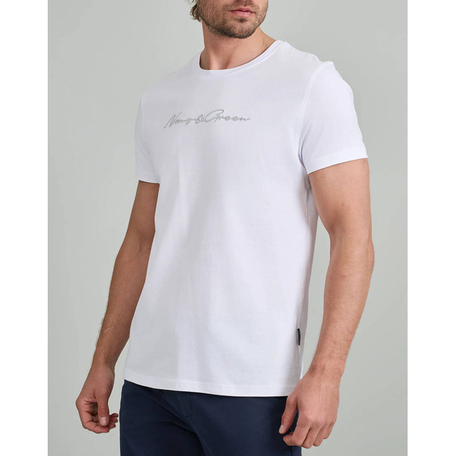 Product NAVY&GREEN V-NECK T-SHIRT base image