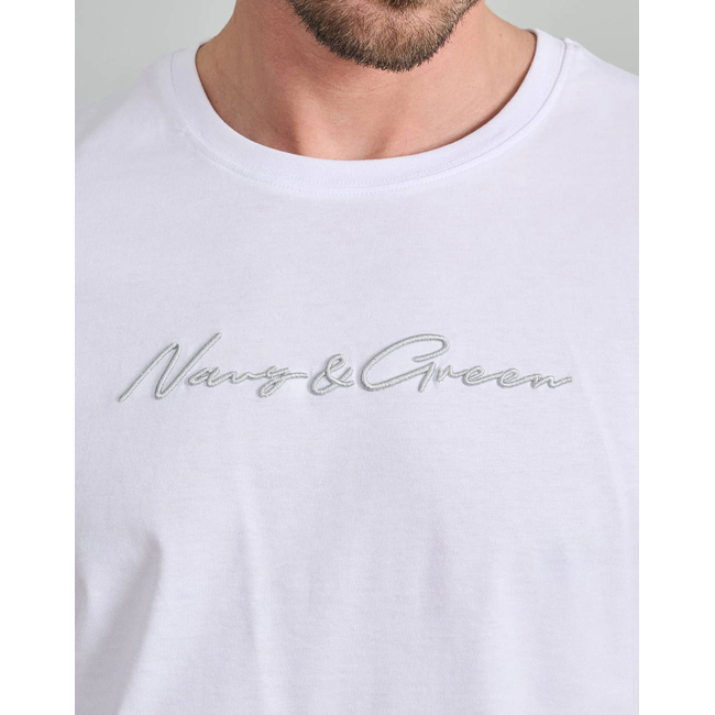 Product NAVY&GREEN V-NECK T-SHIRT base image