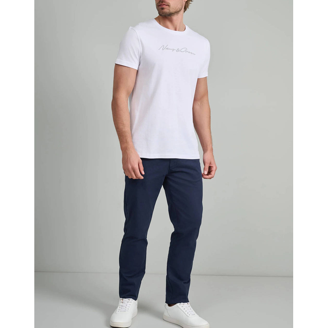 Product NAVY&GREEN V-NECK T-SHIRT base image
