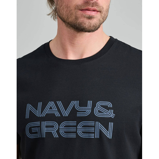 Product NAVY&GREEN V-NECK T-SHIRT base image