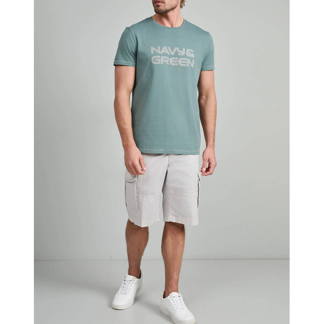 Product NAVY&GREEN V-NECK T-SHIRT base image