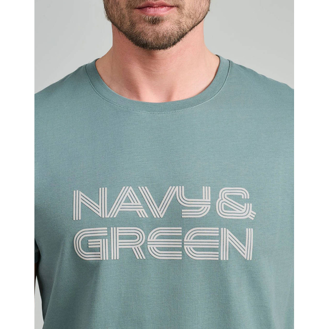 Product NAVY&GREEN V-NECK T-SHIRT base image