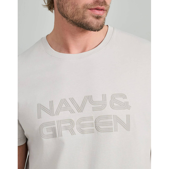 Product NAVY&GREEN V-NECK T-SHIRT base image