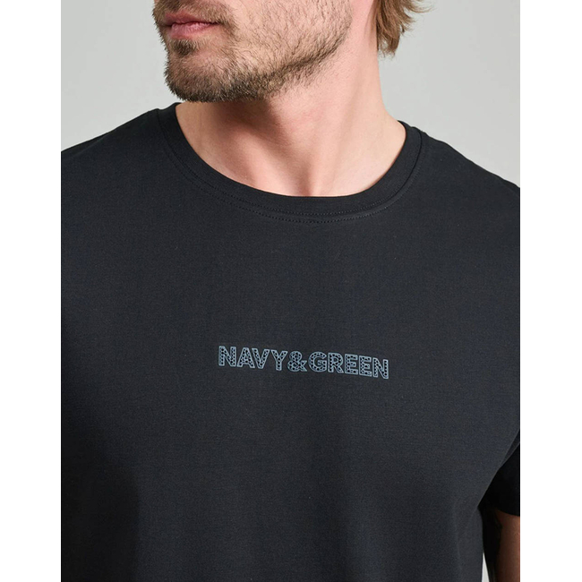Product NAVY&GREEN V-NECK T-SHIRT base image