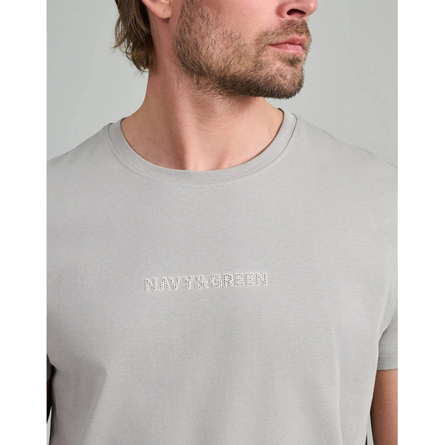 Product NAVY&GREEN V-NECK T-SHIRT base image
