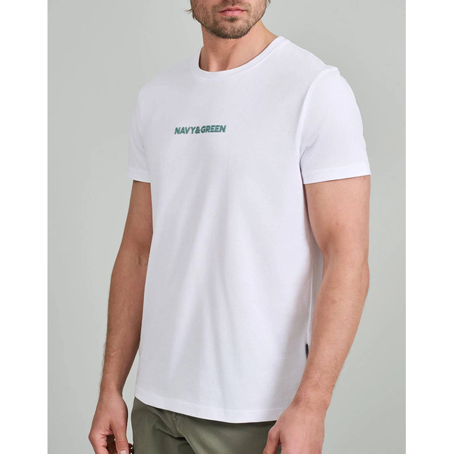 Product NAVY&GREEN V-NECK T-SHIRT base image