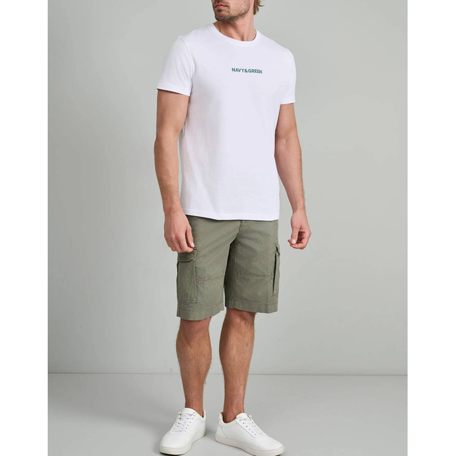 Product NAVY&GREEN V-NECK T-SHIRT base image