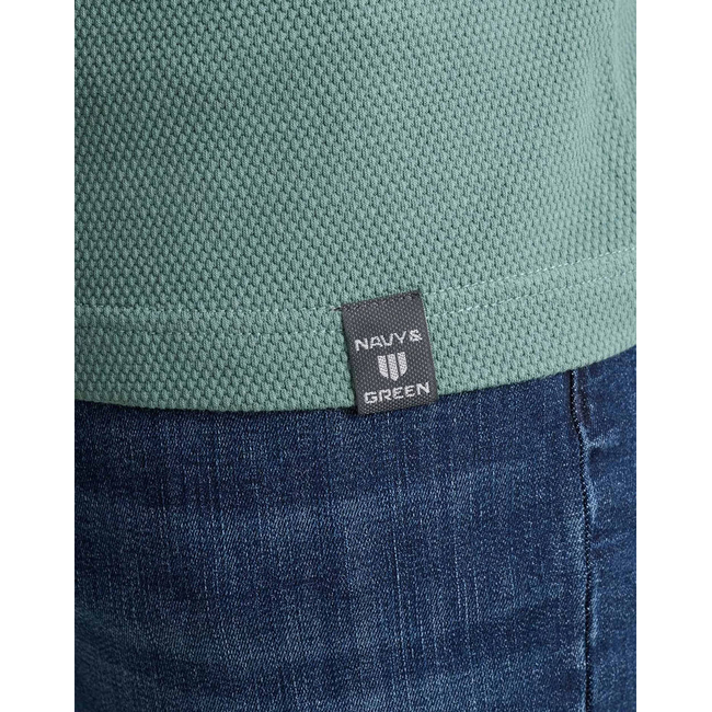 Product NAVY&GREEN V-NECK T-SHIRT base image