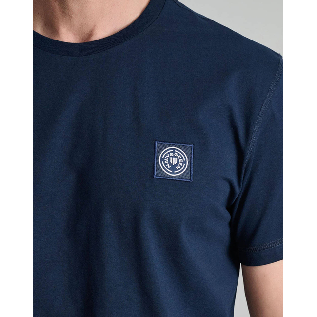 Product NAVY&GREEN V-NECK T-SHIRT base image