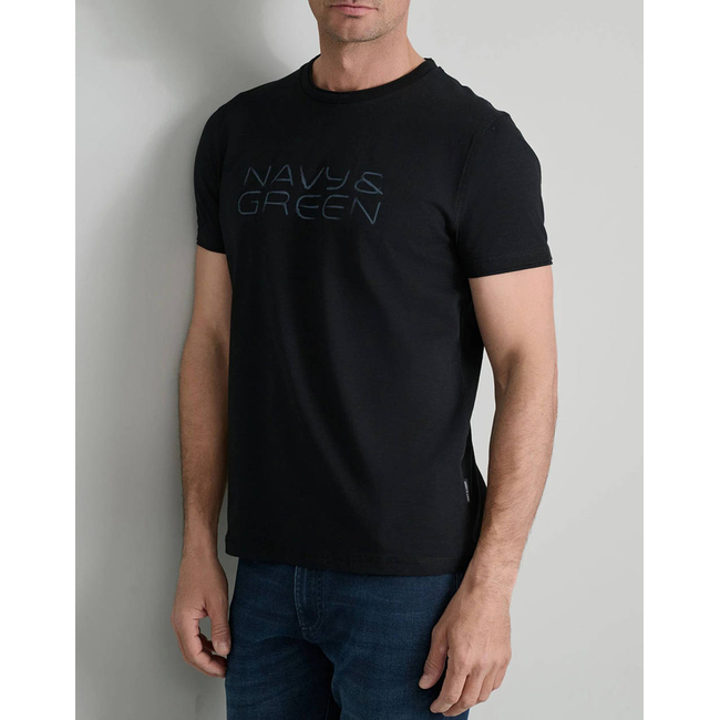 Product NAVY&GREEN V-NECK T-SHIRT base image