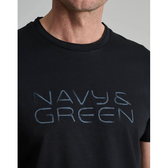 Product NAVY&GREEN V-NECK T-SHIRT base image