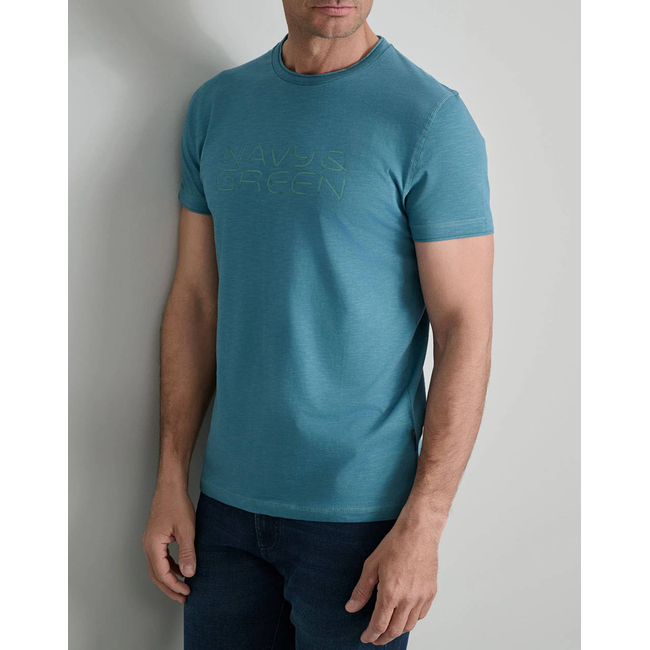 Product NAVY&GREEN V-NECK T-SHIRT base image