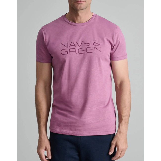 Product NAVY&GREEN V-NECK T-SHIRT base image