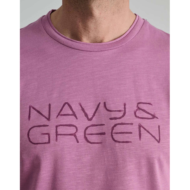 Product NAVY&GREEN V-NECK T-SHIRT base image