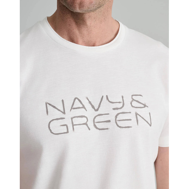 Product NAVY&GREEN V-NECK T-SHIRT base image