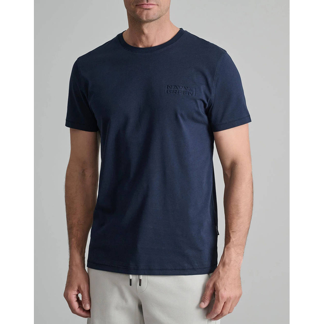 Product NAVY&GREEN V-NECK T-SHIRT base image