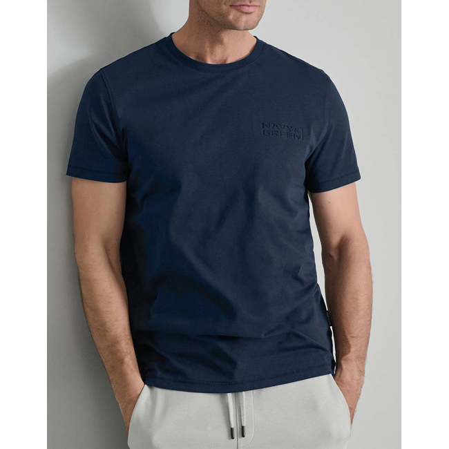 Product NAVY&GREEN V-NECK T-SHIRT base image