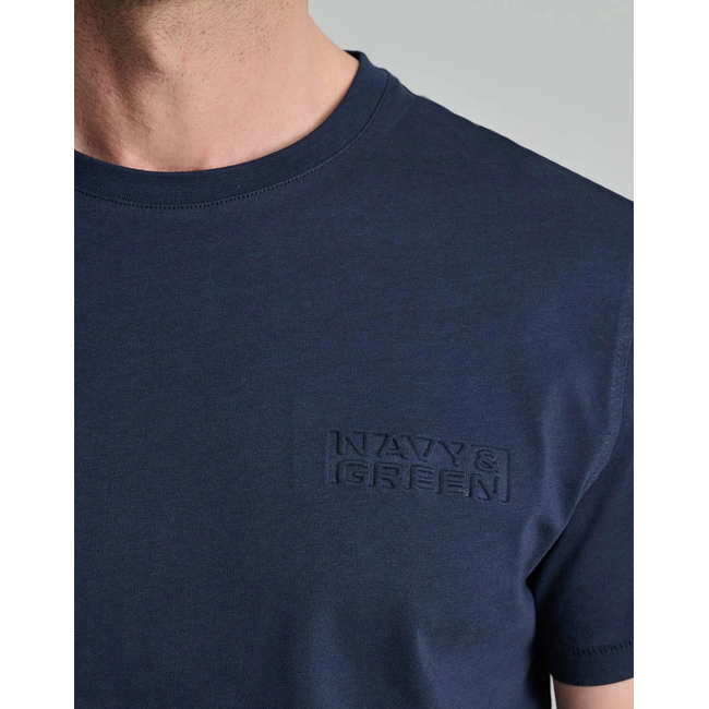Product NAVY&GREEN V-NECK T-SHIRT base image